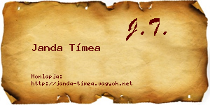 Janda Tímea névjegykártya